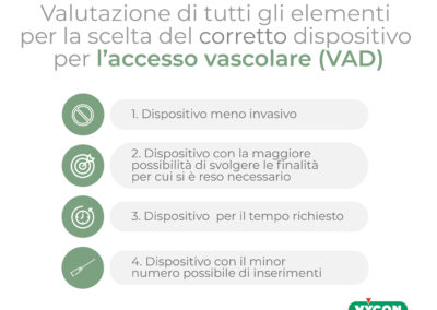 Valutazione di tutti gli elementi per la scelta del corretto dispositivo per l’accesso vascolare (VAD)